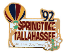 VTG 1992 Springtime Tallahassee Florida Hot Air Balloon Lapel Hat Pin   picture