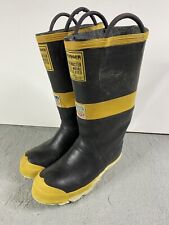 Vintage Firemaster Boots 7 Ranger Rubber Co Steel Midsole Toe Insulated USA Fire picture