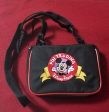 Official Disney Parks Large Embroidered Pin Trading Bag With Strap Used picture