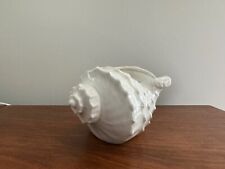Vtg White Porcelain Seashell Conch Bowl Trinket Dish Planter Beach House Décor picture