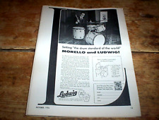 JOE MORELLO ( LUDWIG DRUMS ) Vintage 1956 full page PROMO Jazz magazine Ad NM- picture
