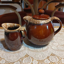 Pot & Pitcher Hull Oven Proof Mid Century Brown Drip Kettle 2  picture