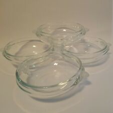 Set of 4 Mikasa Crystal Walther W Germany Clear Bowls-Frosted Rosebud Handles 5