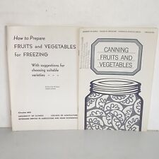 Vintage 1970s Univ of Illinois Canning & Freezing Fruits & Vegetables Cookbooks picture