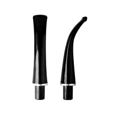 2pc Acrylic Curved Stem Replacement For Tobacco Smoking Pipe 9mm Bent Mouthpiece picture