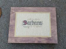 Beautiful Vintage Wooden Jewelry Box With Name Barbara picture