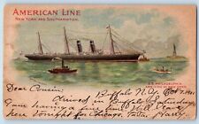 SS Philadelphia Postcard Arriving At New York Pan American Expo 1901 Antique picture