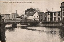Iron Bridge Connecting Berwick Maine & Somersworth New Hampshire 1920s Postcard  picture