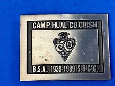 Camp Hual CU Cuish B.S.A. Boy Scouts belt buckle  Order of the Arrow  S.D.C.C. picture