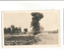 RPPC TRENCH BOMB EXPLODIN FORT SHERIDAN ILLINOIS 1917 ARMY NAVY MILITARY MARINES picture
