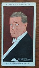 1926 Straight Line Caricatures Player's Cigarette Card Mr A Matheson Lang. picture