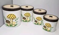 Vtg Merry Mushroom Canister 1978 Sears Roebuck And Co Lacquerware Set Of 4 Japan picture