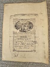 ANTIQUE 1899 HUNGARIAN BIRTH CERTIFICATE COPY ANNA FROHLICH HUNGARY picture