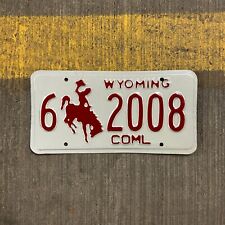 1988 Wyoming TRUCK License Plate Vintage Auto Garage Carbon Birth Year 6 2008 picture