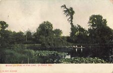 Water Lily Pond Pine Lake La Porte Indiana IN 1908 Postcard picture