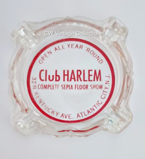 ca. 1950's Club Harlem Glass Ashtray Night Club Black Americana Atlantic City NJ picture