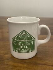 RARE VINTAGE CHESTNUT HILL TROLLEY MUG CUP TRANSPORTATION COLLECTIBLE England picture