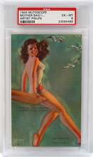 Vintage 1940's Mutoscope, Artist Pin-Up, Mother Said I..., Card PSA 6 picture