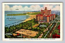 Chicago IL-Illinois, Edgewater Beach Hotel, Advertising Vintage Postcard picture