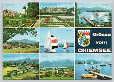 Postcard Grusse Vom Chiemsee Germany Boats Multiview (175) picture