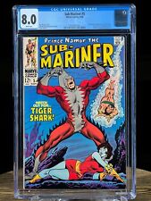 SUB MARINER #5 CGC 8.0 Sept 1968 First Apprearance Tiger Shark picture