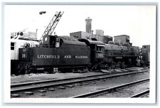 c1950's Litchfield & Madison Locomotive Coal Train #161 RPPC Photo Postcard picture