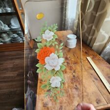 Vintage FILIGRANGLAS FLORAL GLASS SERVING TRAY MADE IN WEST GERMANY picture