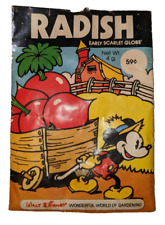 Vintage 1977 Walt Disney Wonderful World Of Gardening- Mickey Mouse Radish Seed  picture
