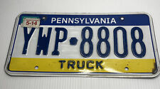 2014 Pennsylvania License Plate Ywp-8808 TRUCK, KEYSTONE IN CENTER picture