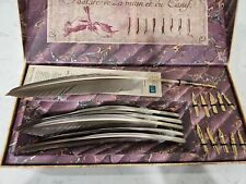 Quill Pen Set-Calligraphy Pens-6 Quills and 10 Nibs Boxed-Federn Plumes D'Oie  picture