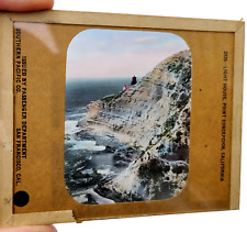 Rare Point Concepcion Lighthouse California Southern Pacific Glass Slide Photo picture