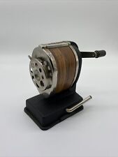 Boston Vintage 8 Hole Pencil Sharpener Vacuum Mount Brown Cast Iron Chrome picture