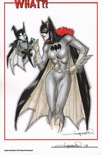 Aaron Lopresti SIGNED Batman DC Comic Art Print ~ Batgirl & Bat-mite picture