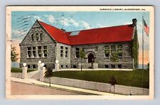 McKeesport PA-Pennsylvania, Carnegie Library, Antique Vintage Souvenir Postcard picture