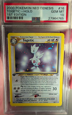 PSA 10 GEM MT 1st Edition Togetic Neo Genesis 16/111 HOLO Pokemon Card picture