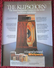 1980 KLIPSCH Klipschorn Stereo Speakers Print Ad ~ Finest System in the World picture