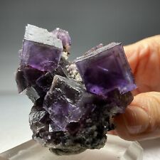 SS Rocks - Zoned Fluorite, Calcite (Minerva #1 Mine, Hardin Co, Illinois) 107g picture