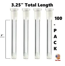 100-Pack 2 inch (Full Length: 3.25 Inch) Glass Downstems (18mm x14mm) picture