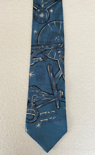 Vintage 1992 Ralph Marlin Star Trek Enterprise Blue Silk Tie By RM Style picture