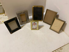 Vintage Lot of 6 Assorted Mix Of Gold Small Picture Frames - Mixed Materials picture