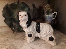 Rare vintage cavalier King Charles Spaniel Staffordshire by Sadek porcelain dog picture