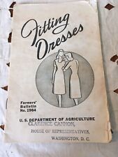1952 USDA Farmers’ Bulletin #1964 Fitting Dresses Booklet Clarence Cannon D.C.  picture