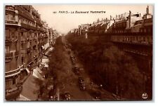 France French ~ Paris Le Boulevard Montmartre  Aeiral Sepia Vintage picture