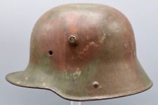 Original German WWI M1916 Named Camouflaged Helmet picture
