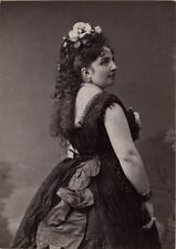 Italian Opera Singer Berthe Ferrucci orig 1880s photoglypty photograph picture
