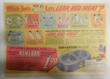 Ken-L-Ration Ad: Which Twin Eats Lean Red Meat ? from 1948 Size: 11 x 15 inches picture