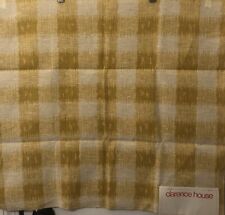 VTG Clarence House 100% Cotton Fabric Sample Woven Orange Check Lannion 26”x24” picture