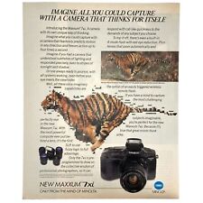 1991 Minolta Maxxum 7xi SLR Camera with Fuzzy Logic Vintage Print Ad picture