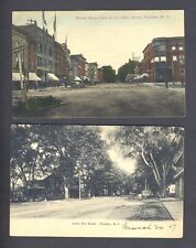 Market Street from Main & Lower Elm St. Potsdam New York - 2 Antique Postcards picture