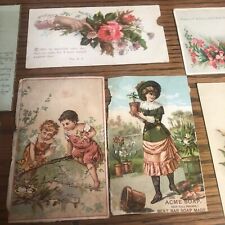 12 Pieces 1800s Antique Cards  Flowers paper, emphera Lt2 picture